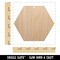 Hexagon Solid Unfinished Craft Wood Holiday Christmas Tree DIY Pre-Drilled Ornament